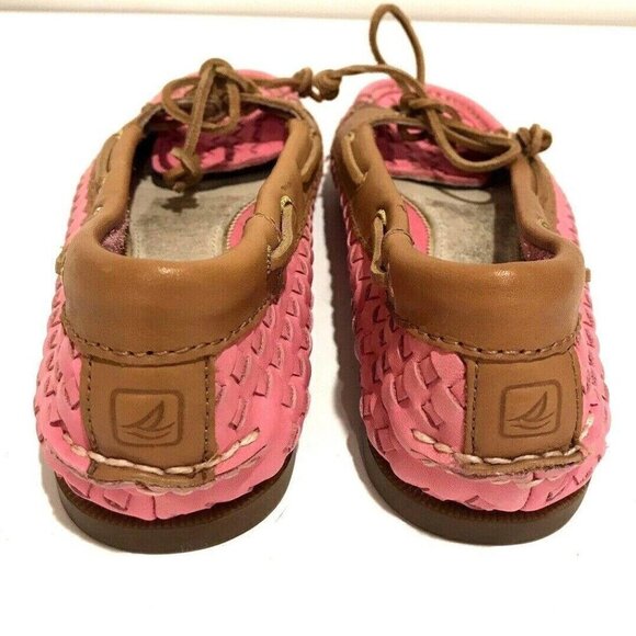 Sperry Top Sider Pink Leather Boat Shoes Flats Comfort Loafers 6M Slip On Slide - Picture 9 of 11